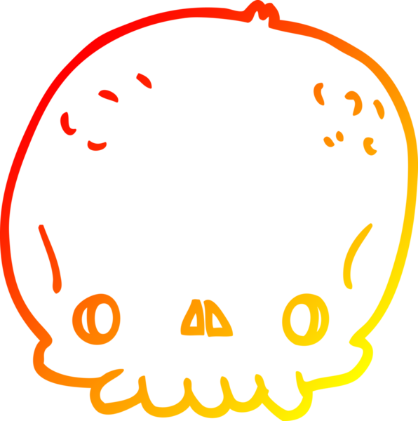 Bir insan tarafından çizilmiş bir karikatür kafatası çizimi