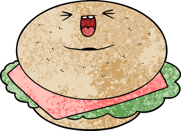 Bir insan tarafından çizilmiş bir simit.