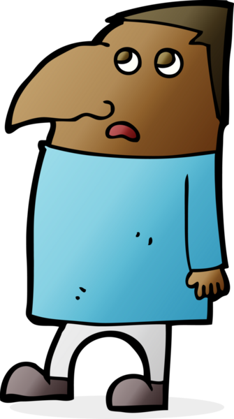 Bir insan tarafından çizilmiş endişeli bir adam.