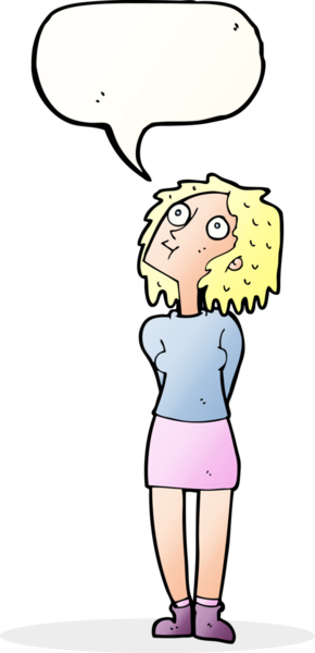 Bir insan tarafından çizilmiş konuşma balonu olan meraklı bir karikatür.