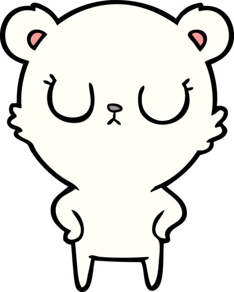 Bir insan tarafından çizilmiş kutup ayısı karikatürü