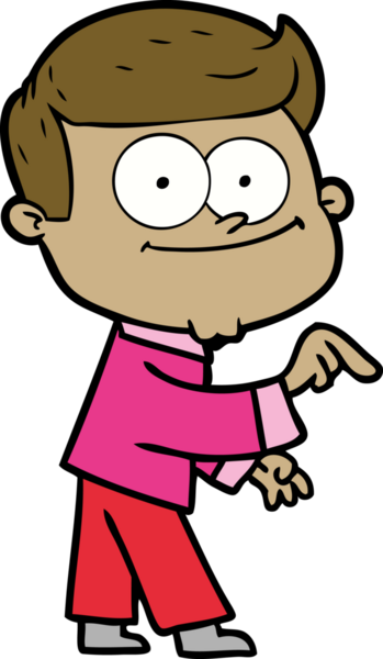 Bir insan tarafından çizilmiş mutlu bir adam.