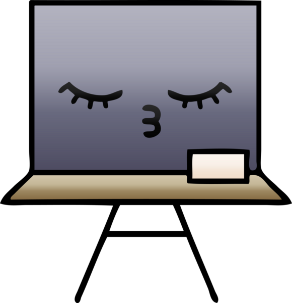 Bir insan tarafından çizilmiş bir karatahtanın gölgelenmiş gradyanı