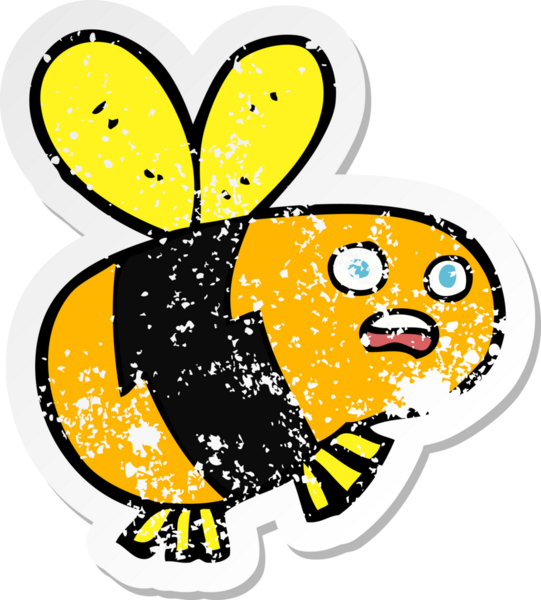 Bir insan tarafından çizilmiş bir çizgi filmin gerilimli çıkartması.