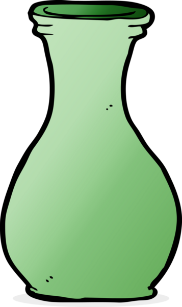 bir insan tarafından çizilmiş bir vazo.