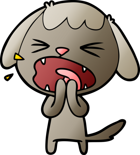 Bir insan tarafından çizilmiş şirin bir köpek havlaması.