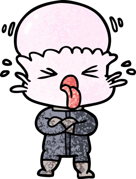 Bir insan tarafından çizilmiş garip bir uzaylı çizgi filmi.