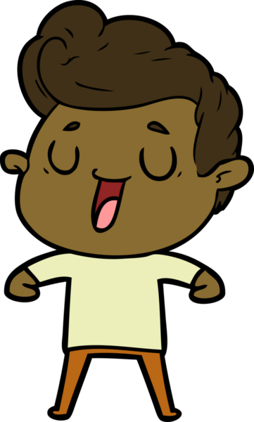 Bir insan tarafından çizilmiş mutlu çizgi film adamı.