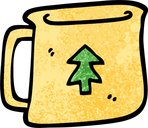 Bir insan tarafından çizilmiş grunge desenli resimli teneke kutu.