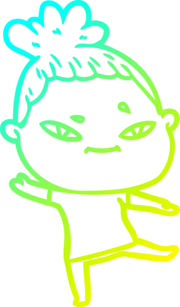 Bir insan tarafından çizilmiş bir karikatür kadın çizimi.