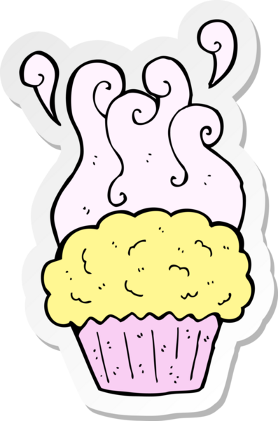 Bir insan tarafından çizilmiş bir kek etiketi.