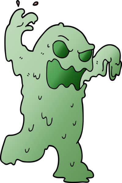 Bir insan tarafından çizilmiş karalama sümüğü canavarı.