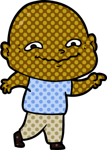 Bir insan tarafından çizilmiş ürkütücü bir çizgi film.