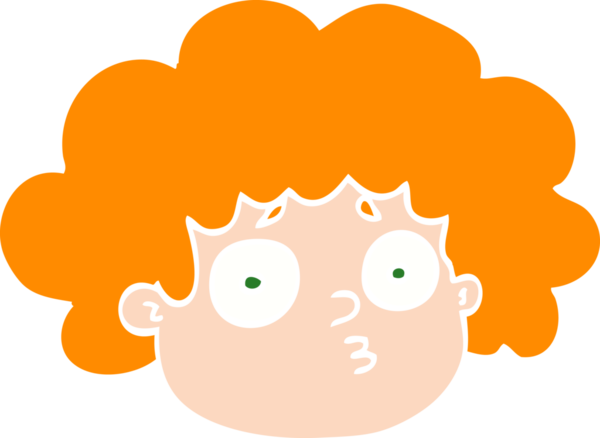 Bir insan tarafından çizilmiş düz renkli çizgi film.