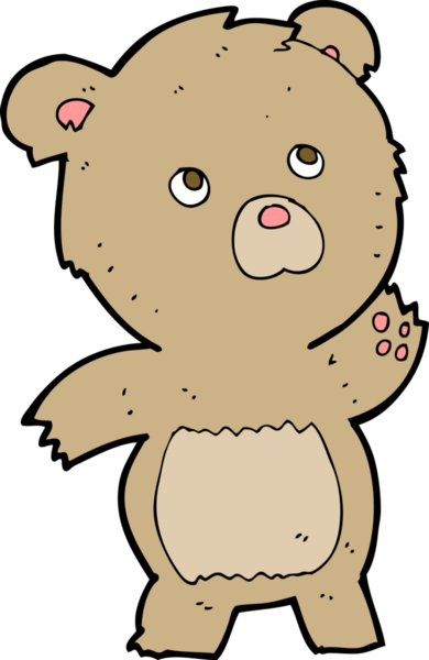 Çizgi film meraklısı oyuncak ayı insan tarafından çizilmiş.