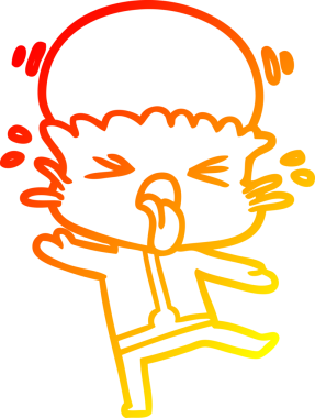 Bir insan tarafından çizilmiş garip bir uzaylı çizgi film çizimi.