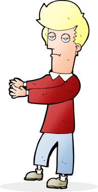 Çizgi filmdeki sıkılmış adam bir insan tarafından çizilmiş.