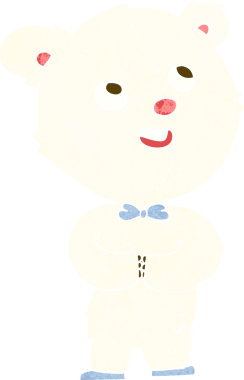 Bir insan tarafından çizilmiş sevimli oyuncak ayı.