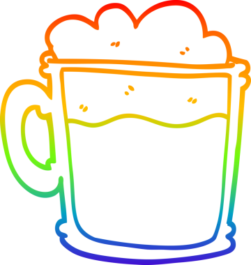 gökkuşağı gradyan çizgisi bir insan tarafından çizilmiş böğürtlen bardağının çizimi