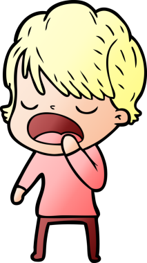 Bir insan tarafından çizilmiş bir karikatür kadın konuşuyor.