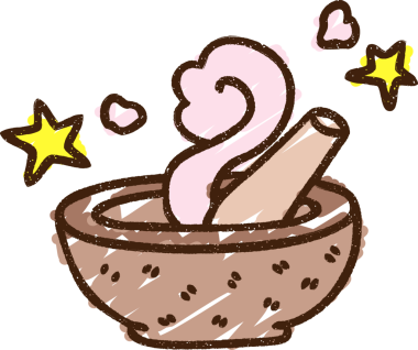 Sihirli Havan Tebeşiri Bir insan tarafından çizilmiş