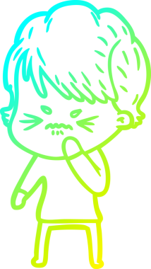 Bir insan tarafından çizilmiş karikatür çizimi.