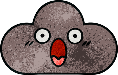 Bir insan tarafından çizilmiş fırtına bulutunun retro grunge deseni.