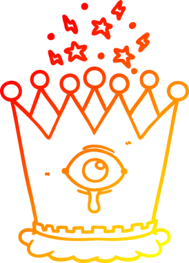 Bir insan tarafından çizilmiş sihirli bir karikatür çizimi.