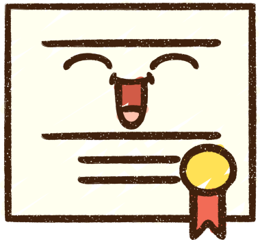 Bir insan tarafından çizilmiş Sertifika Tebeşiri