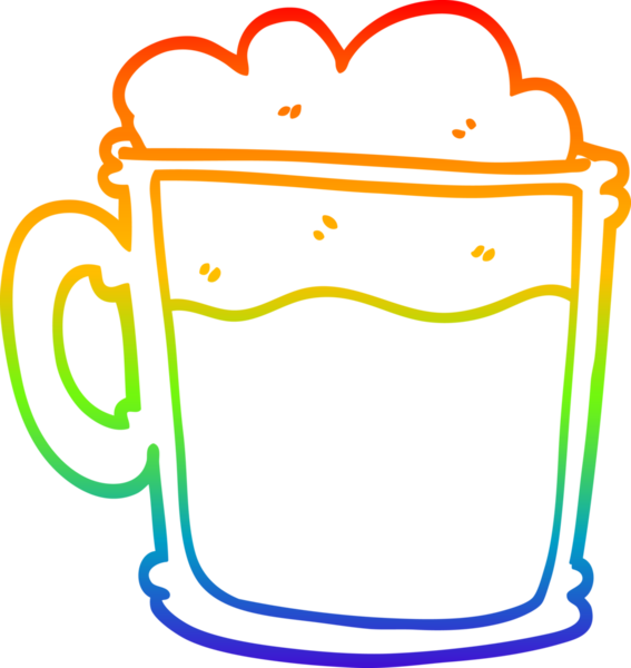 gökkuşağı gradyan çizgisi bir insan tarafından çizilmiş böğürtlen bardağının çizimi