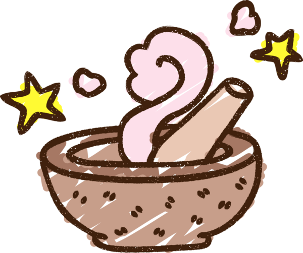 Sihirli Havan Tebeşiri Bir insan tarafından çizilmiş