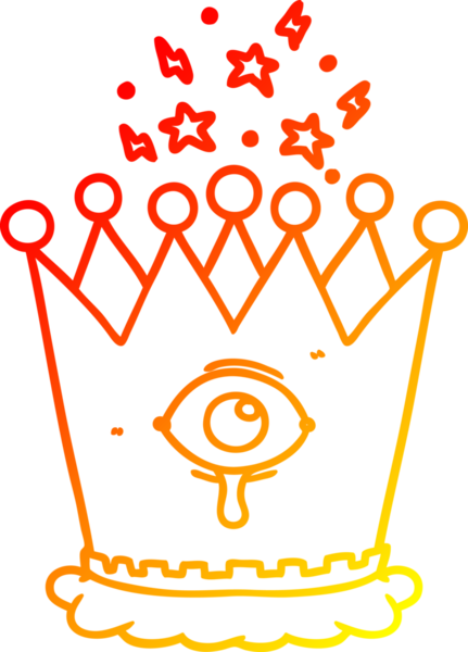 Bir insan tarafından çizilmiş sihirli bir karikatür çizimi.