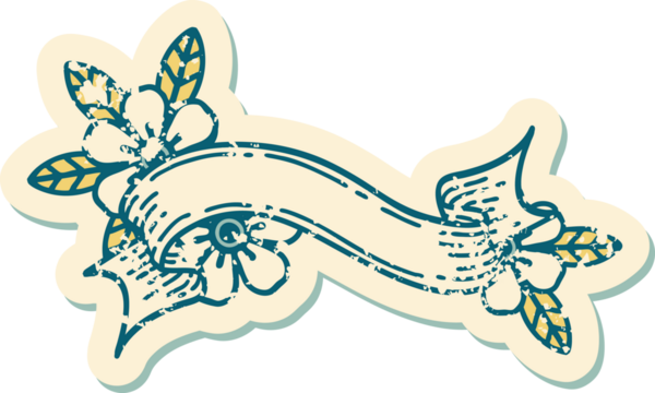 Bir pankartın ve bir insanın çizdiği çiçeklerin sembolik dövmeli resmi