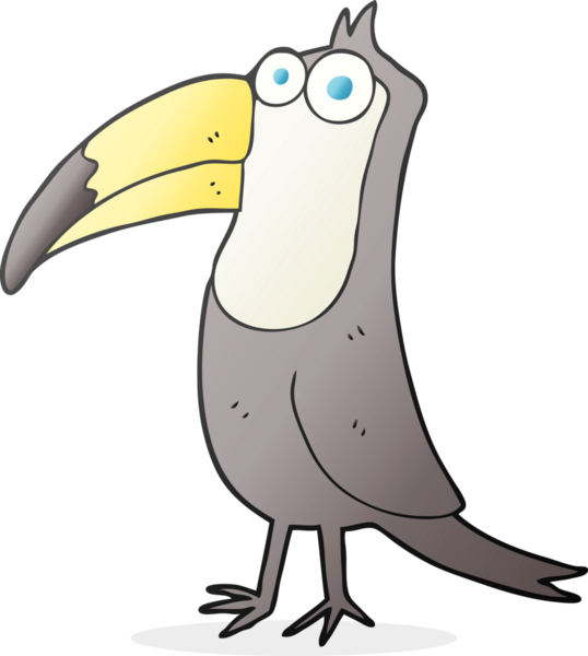 Bir insan tarafından çizilmiş serbest çizim tukan.