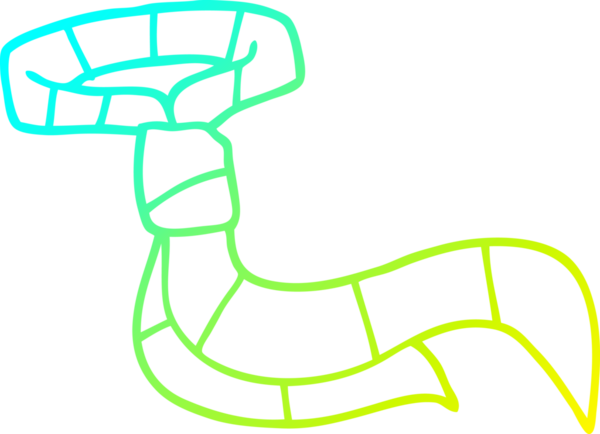 Bir insanın çizdiği karikatür ofis kravatının soğuk gradyan çizgisi.