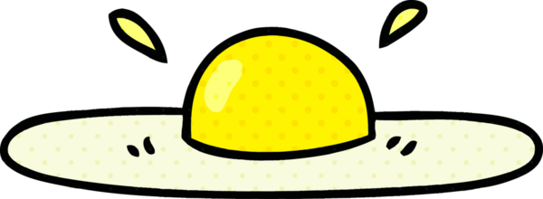 Bir insan tarafından çizilmiş, çizgi roman tarzı garip bir yumurta.