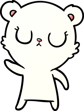 Bir insan tarafından çizilmiş kutup ayısı karikatürü