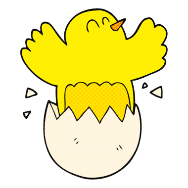 Bir insan tarafından çizilmiş yumurta karikatürü.