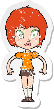 Bir insan tarafından çizilmiş bir karikatürün gerilimli çıkartması.