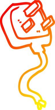 Bir insan tarafından çizilmiş bir İngiliz çizgi filminin sıcak gradyan çizimi