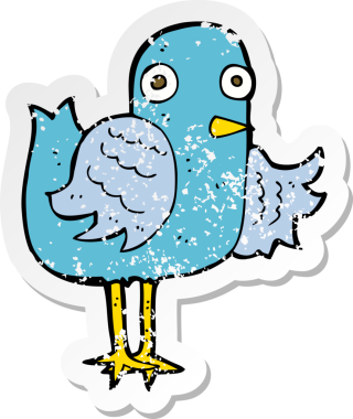 Bir insan tarafından çizilmiş sallanan kanadın gerilmiş gerilimli çıkartması.