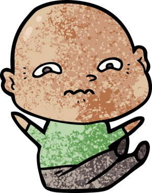 bir insan tarafından çizilmiş sinirli bir adam.