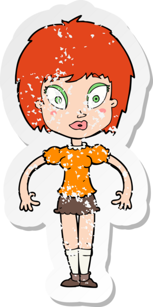 Bir insan tarafından çizilmiş bir karikatürün gerilimli çıkartması.