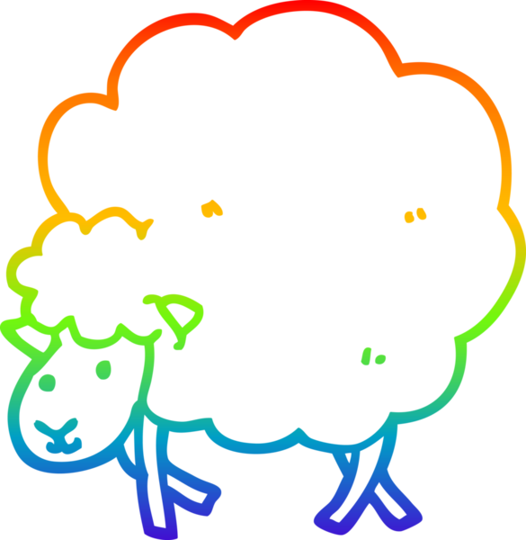 gökkuşağı gradyanı çizimi bir insan tarafından çizilmiş bir çizgi koyun