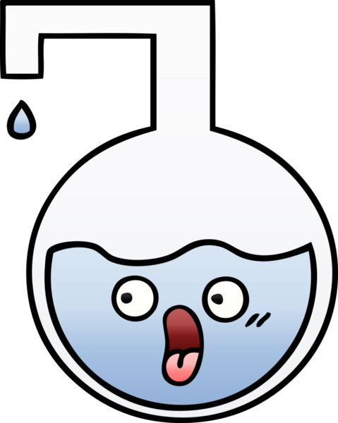 Bir insan tarafından çizilen bilimsel bir deneyin gölgelenmiş karikatürü.