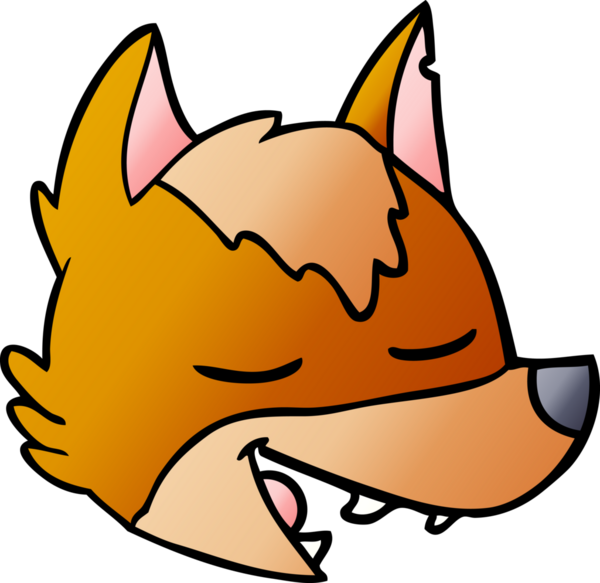 Bir insan tarafından çizilmiş tilki çizgi film karakteri