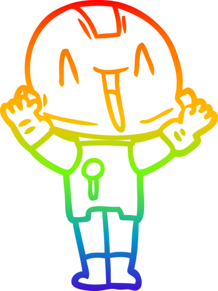 gökkuşağı gradyan çizgisi bir insan tarafından çizilmiş robot çizgi