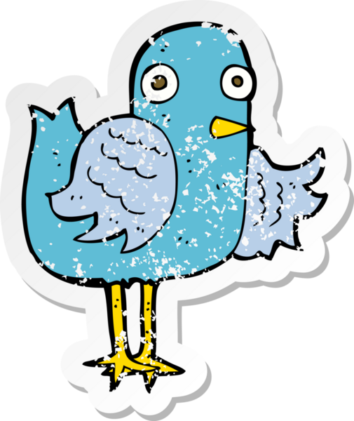 Bir insan tarafından çizilmiş sallanan kanadın gerilmiş gerilimli çıkartması.