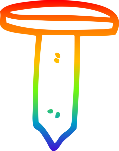 gökkuşağı gradyan çizgi çizimi bir insan tarafından çizilmiş pirinç çivi