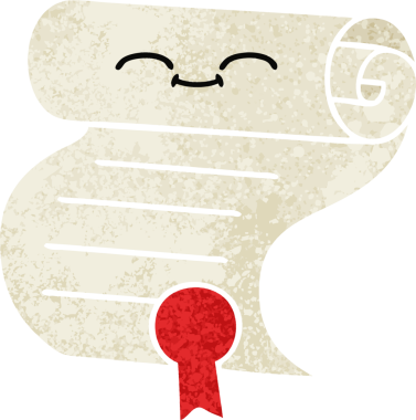 Bir insan tarafından çizilen sözleşmenin retro illüstrasyon tarzı karikatürü